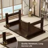 Foldable Japanese Floor Table, Folding Low Coffee Table, No Assembly Tea Table for Sitting On The Floor, Modern Wood Altar Table 4