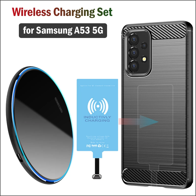 Samsung Galaxy A53 5g Wireless Charging チーワイヤレス充電サムスンギャラクシーA53 5グラムワイヤレス充電器usb充電受信機アダプタ三星A53インストール5グラム
