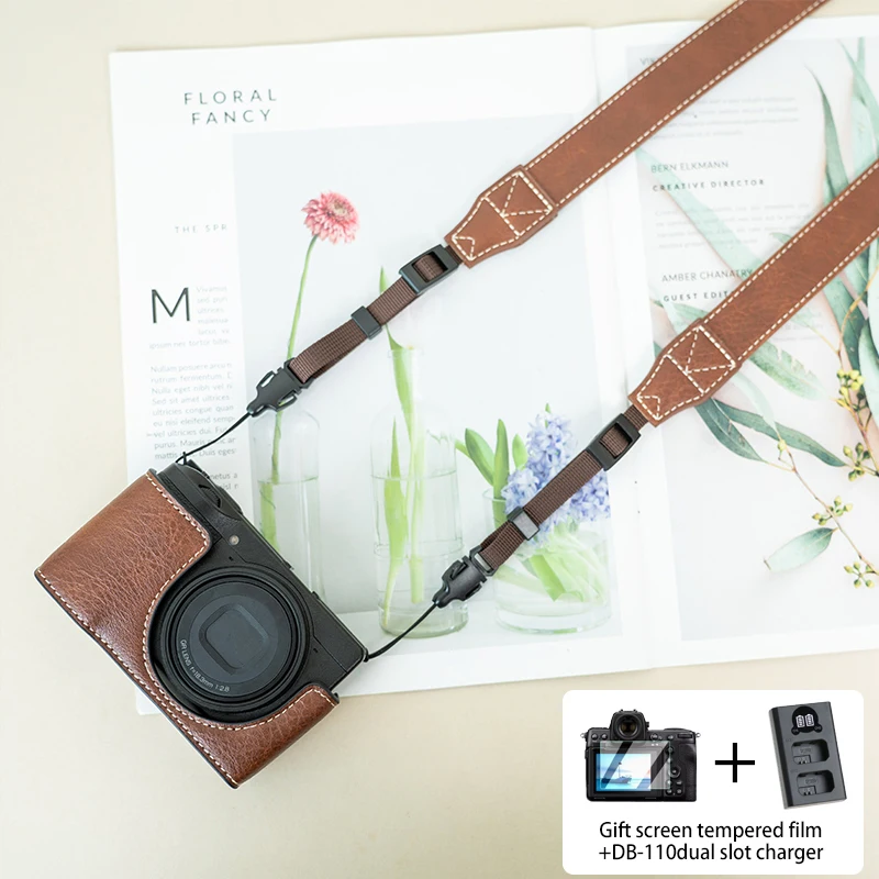 Ricoh GR3 보호 케이스, GR3X 카메라 커버, GR III 기본 카메라 가방, 수제 PU 가죽 케이스에 적합