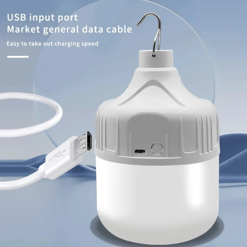 Usb Rechargeable Led Light Portable Camping Light Bulb Emergency Lighting Flashlight Lights Outdoor Picnics Hanging Tent Light Us