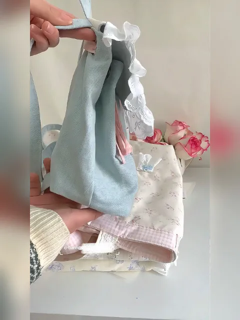 JIAERDI Retro Denim Large Capacity Canvas Bag Women New Lace Chic Sweet Cute Mini Backpack Female Harajuku Y2k Mochila Aesthetic