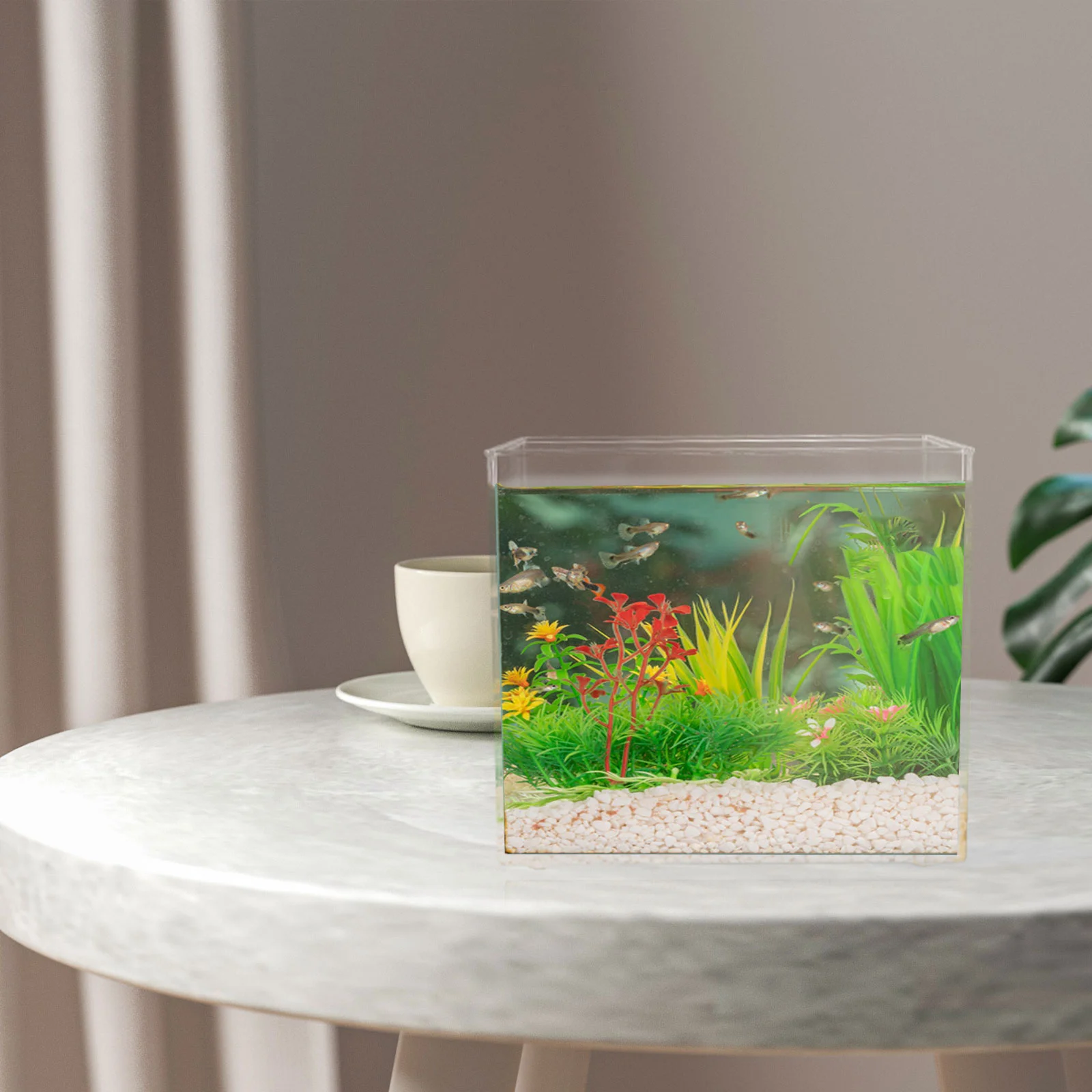 M Rimless Mini Aquarium Fish Tank Square Plant Tank Turtle Small Fish Bowls Betta Tanks Bowl Pet Products Aquatic