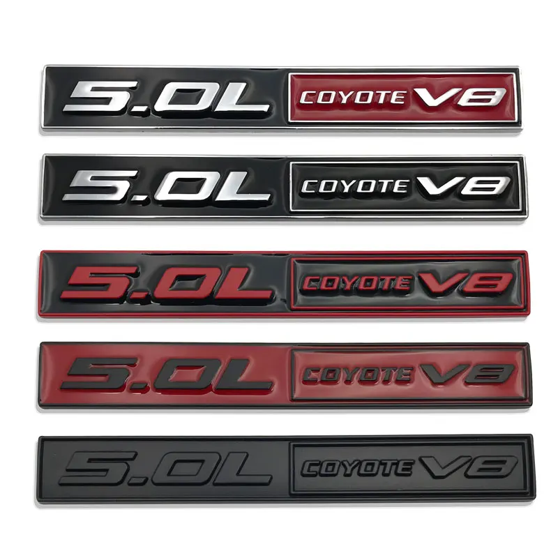 3D Metal Car Styling Sticker 5.0L Coyote V8 Logo Per Mustang Gt 5.0 F150 Fx4 Tronco Posteriore Cofano Targhetta Decalcomania Emblema Distintivo