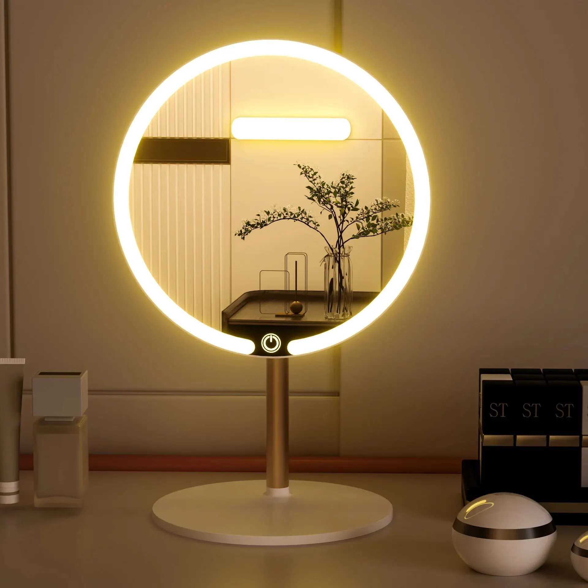 مراية مكياج محمولة مع اضاءة LED