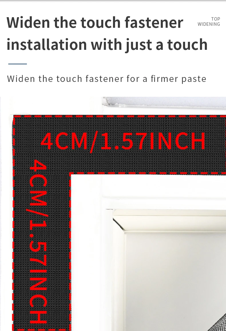 Description Picture 5 of item[Hardened fiberglass] encrypted magnetic block mosquito proof door curtain mosquito proof household screen door and window pasti