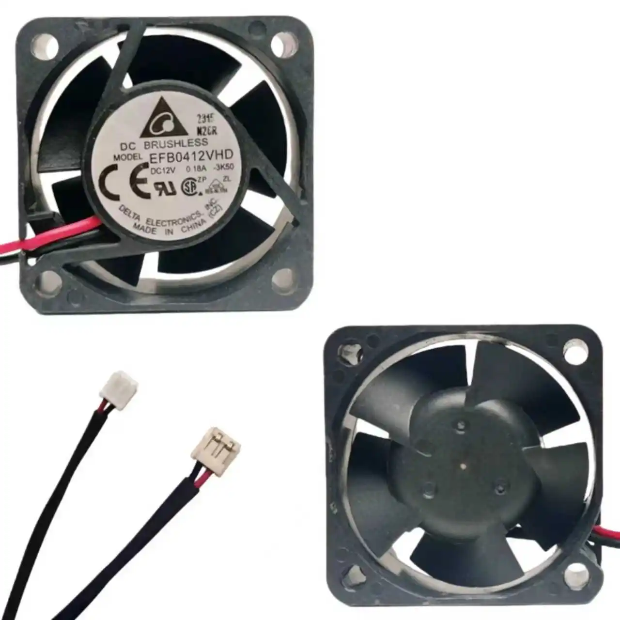 델타 40x40x20mm 듀얼 볼 베어링 12V DC 냉각 팬 - 전자제품용 고속 40mm 팬 EFB0412HHD EFB0412HD EFB0412VHD