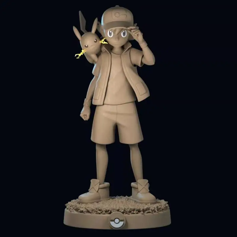 

Аниме-фигурка пепла кетчума Пикачу «сделай сам», без цвета, сборная аниме экшн-фигурка покемона, декоративная Коллекция игрушек, подарок на день рождения и Рождество