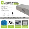 Outdoor Fire Pit Table Propane Gas Fire pits Outdoor Fireplaces 43″ Rectangular Firepit Table, 50,000 BTU Fire Table for Patio 3