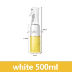 Versatile Oil and Sauce Spray Bottle Set (500ml white)