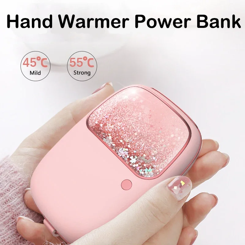 

Mini Power Bank 10000mAh Hand Warmer Heater Powerbank Portable Charger External Battery for iPhone 14 X Samsung Xiaomi Poverbank