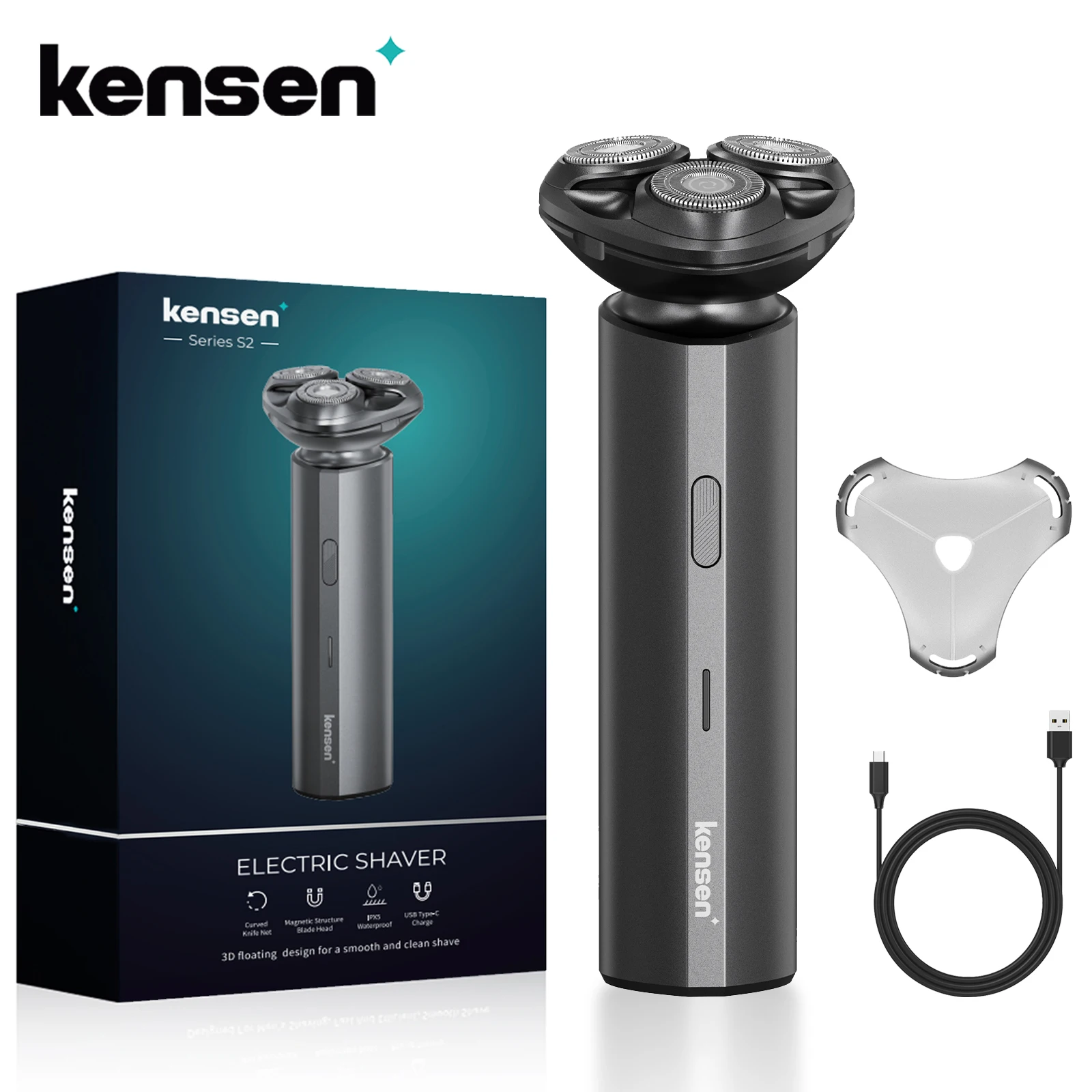 Electric Shaver for Men Rechargeable 3D Floating Magnetic Cutter Blade Washable Beard Trimmer Razor Men's Shaving Machine