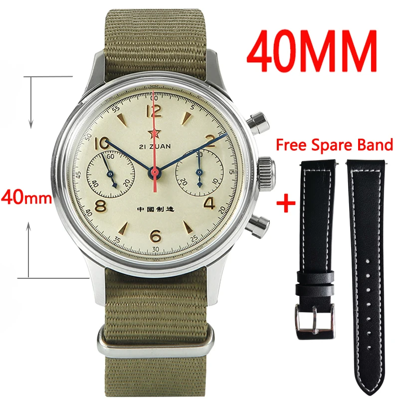Seagull 1963  ST1901 Men Pilot Sports Watch Mechanical Chronograph Vintage Luxury Wrist Watches Sapphire Watch for Men Movement 