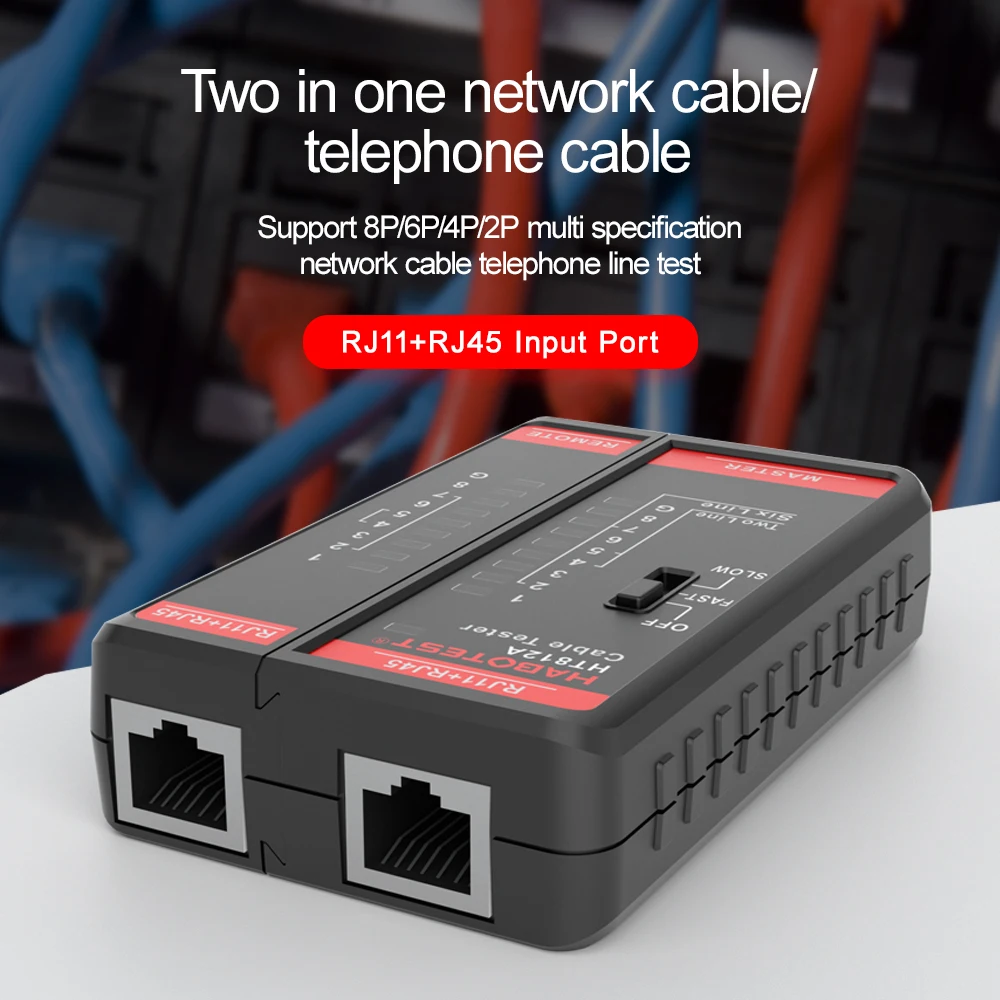 Фото HABOTEST HT812A сетевой Кабельный тестер UTP LAN Кабельный искатель RJ11 RJ45 мастер и удаленный набор измеритель выравнивания линии трекер детектор №2