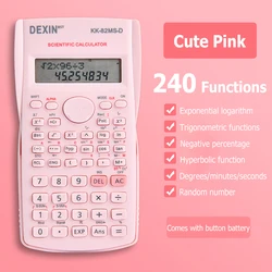 Advanced Multifunctional Portable Scientific Calculator with Large Display (Pink)