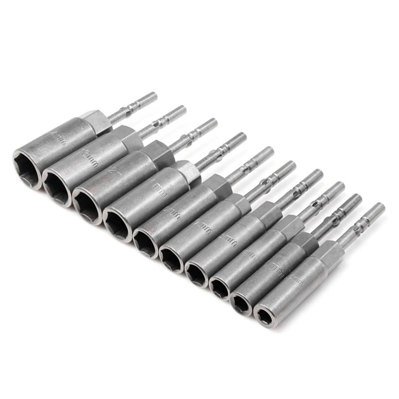 

10 Pieces Of Electric Screwdriver Hexagon Socket Head Hexagon Stud Screwdriver Sleeve Tool