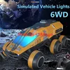 6WD High Speed Space Mars Exploration Remote Control Tank Vehicle 2.4G Off Road Ejection Elevating Turret Launch Bullet RC Truck 1