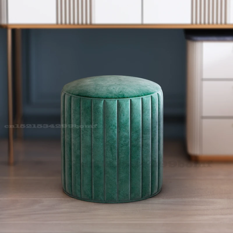Nordic Light Luxury Vanity Stool Manicure Dressing Chair Modern Minimalist Stripe Makeup Stool