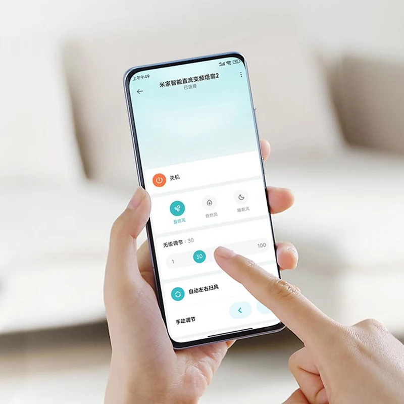 XIAOMI MIJIA Smart DC Inverter Tower Fan 2 Portable Fan Appointment Timing Low Noise APP Remote Control 150&deg; Oscillation Range wireless floor fan