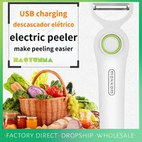 Electric Peeler Fruit Potato Garlic Scraper Shred Machine Kitchen Mini Portable Multifunctional USB Rechargeable Potato Peeler 1