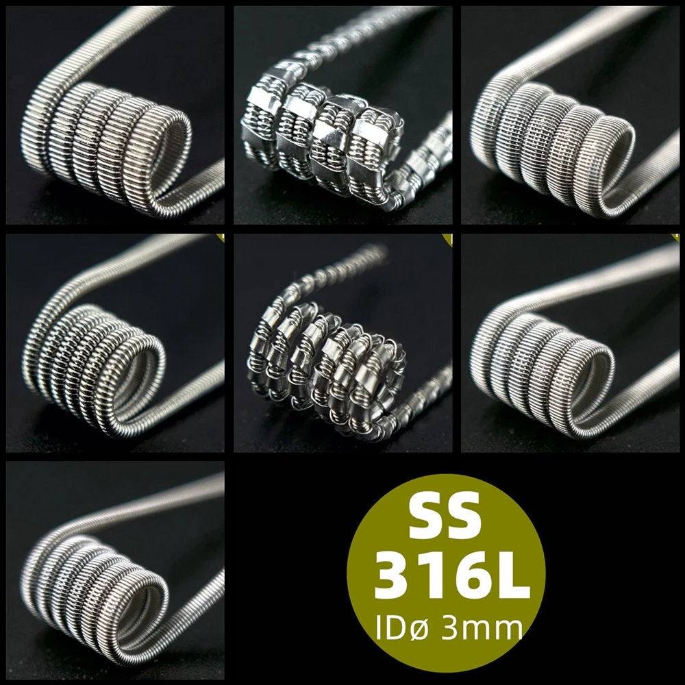 3mm Alorvos Terrier prebuilt D-L/DTL Akasztás Orsó fused clapton Nem helyénvaló premade resistances A1 SS316L ni80 kezét Sportszer vezeték