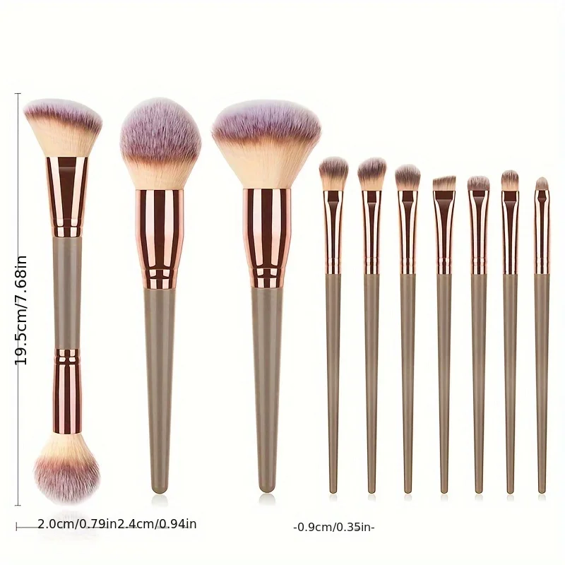Set di 15 pennelli per il trucco portatili multicolore per principianti - Kit completo di pennelli per ombretto, cipria e trucco_voghion.com