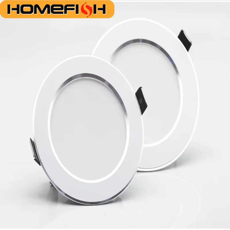 홈피쉬 스팟 LED 다운라이트 천장 AC 220V 240V 7W 18W 스포트라이트 차가운 백색/따뜻한 백색 원형 매입등 LED 스팟 조명