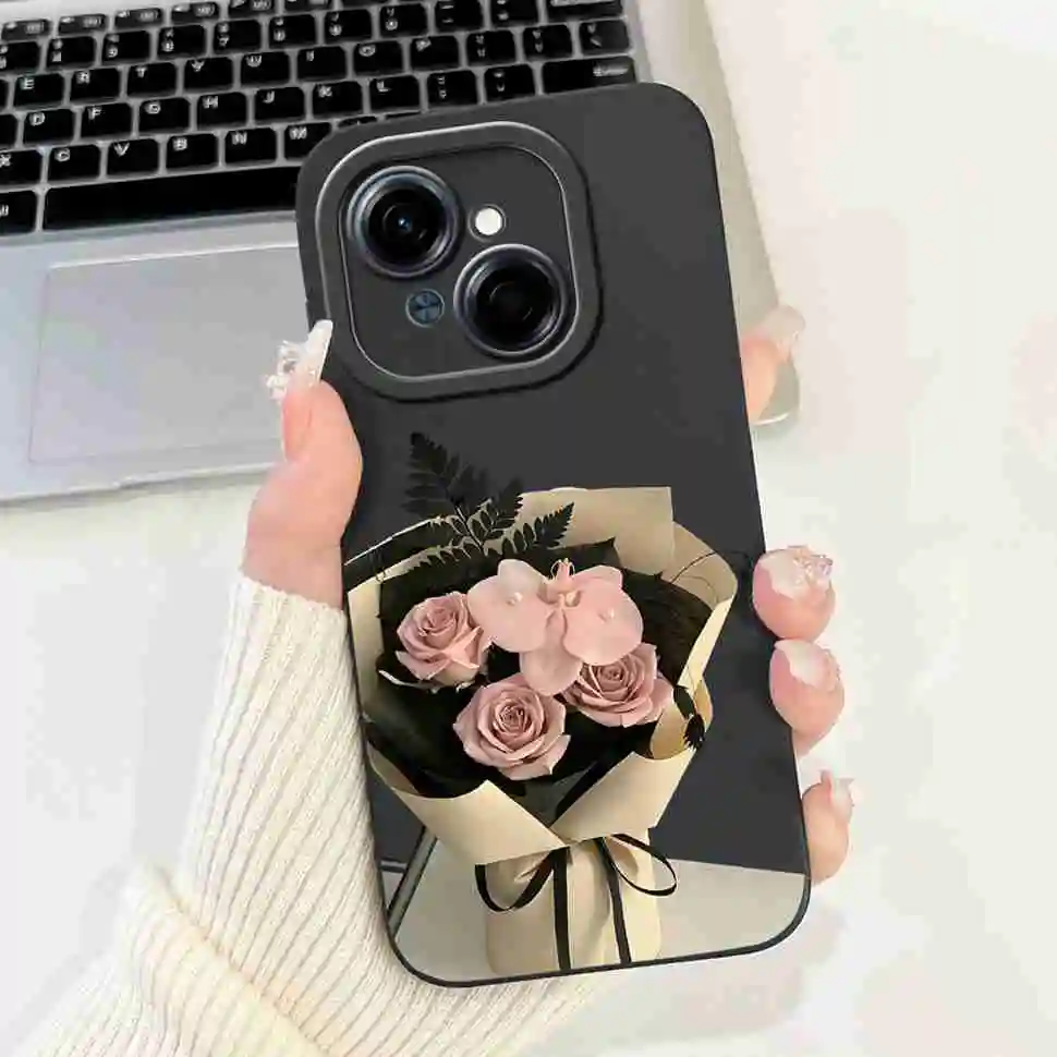 Black Butterfly Ultra-Thin Soft Silicone Case - 6.67 Back Cover