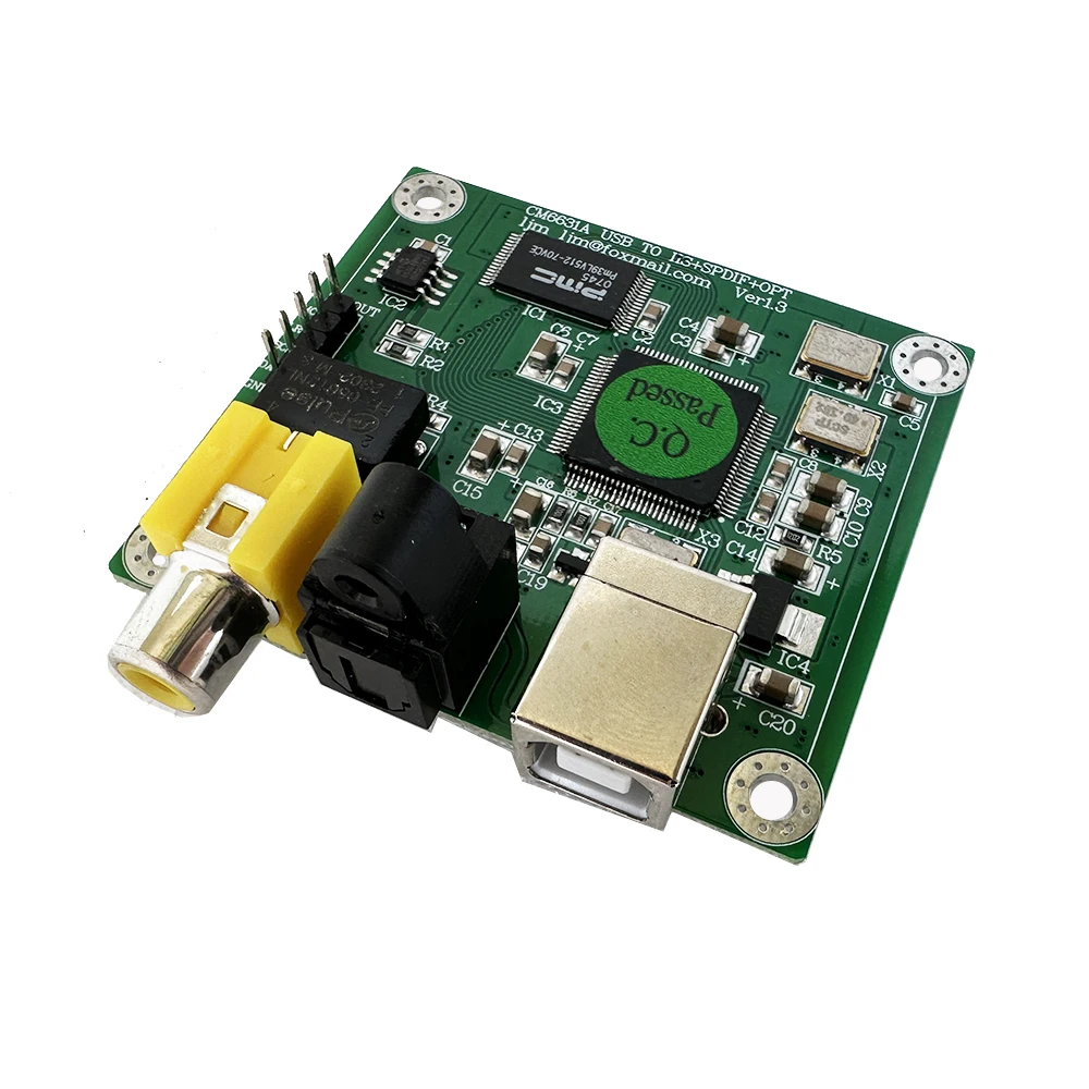 CM6631A USB To SPDIF Supports Coaxial Fiber Output 32-bit /384K Sampling Does Not Support DTS