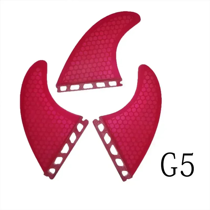BiLong Futures Fins Surfboard Fins Thruster Tri Fin 3pcs Set G5 Size Fiberglass Honeycomb with Carbon Quilhas Surf Fin Surfing