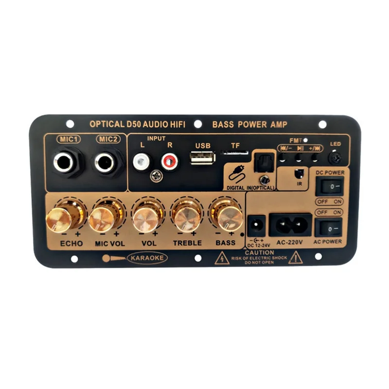 

Плата цифрового стереоусилителя с Bluetooth, сабвуфер, двойной микрофон для караоке, автомобильные усилители, динамик с американской вилкой