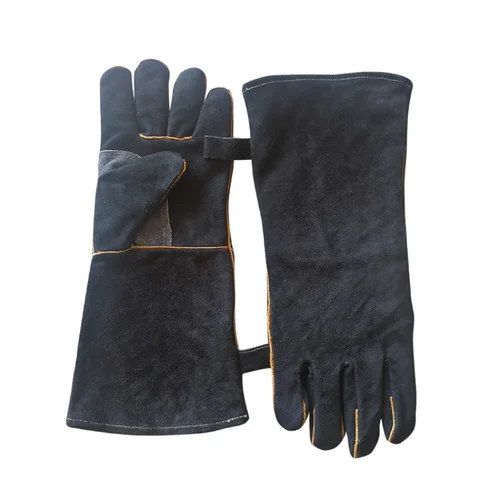 Extreme Heat Fire Resistant Gloves Leather Perfect for Fireplace Stove Oven Grill Welding BBQ Pot Holder 4
