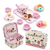 DIY Pretend Play Toy Simulation Tea Set Tableware Play House Kitchen Afternoon Tea Game Toys Gifts For Children Kids Girls 1
