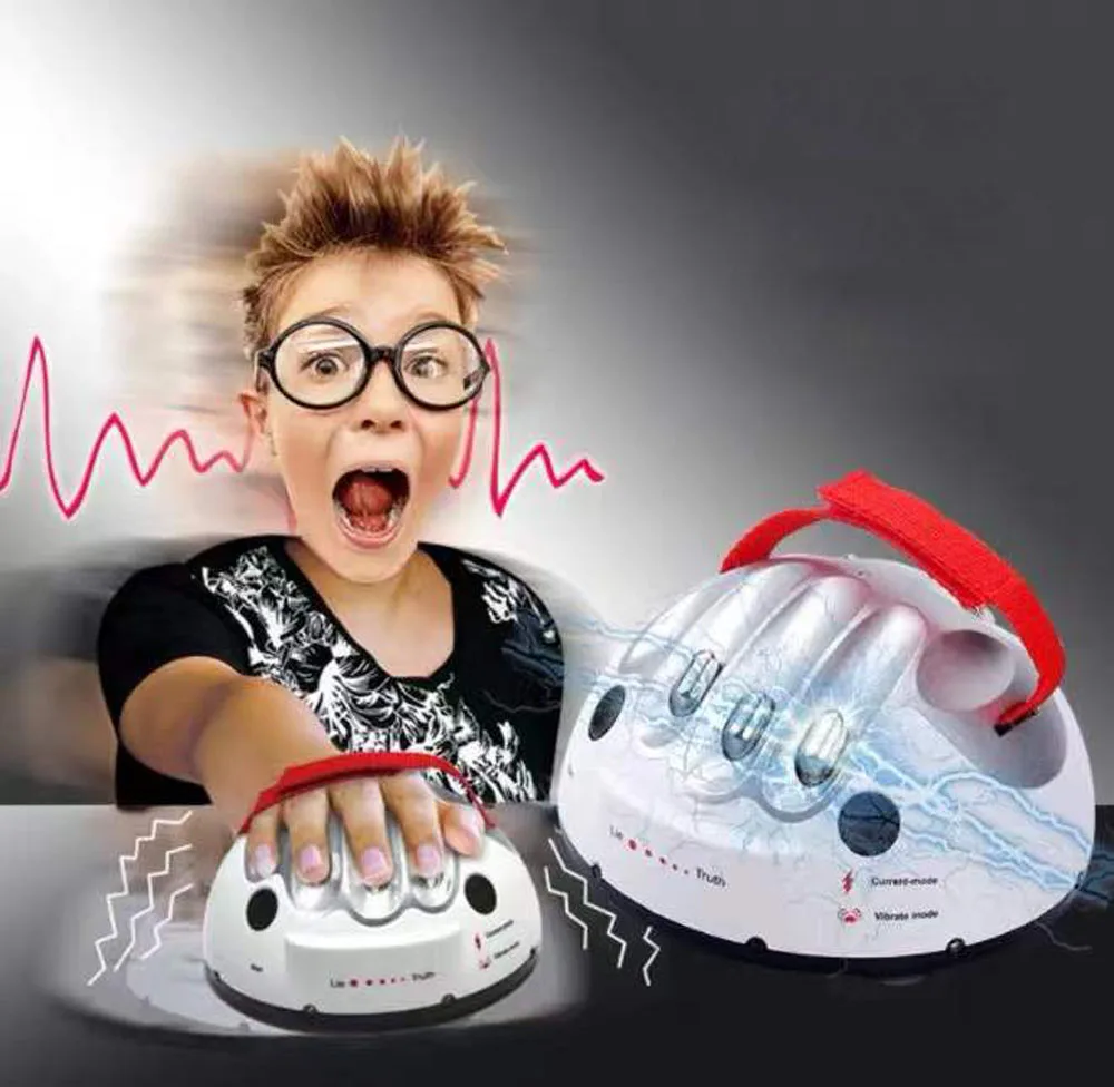 

Polygraph Test Tricky Funny Adjustable Adult Micro Electric Shock Lie Detector Test Truth Dare Game Tricky Board Game For Party