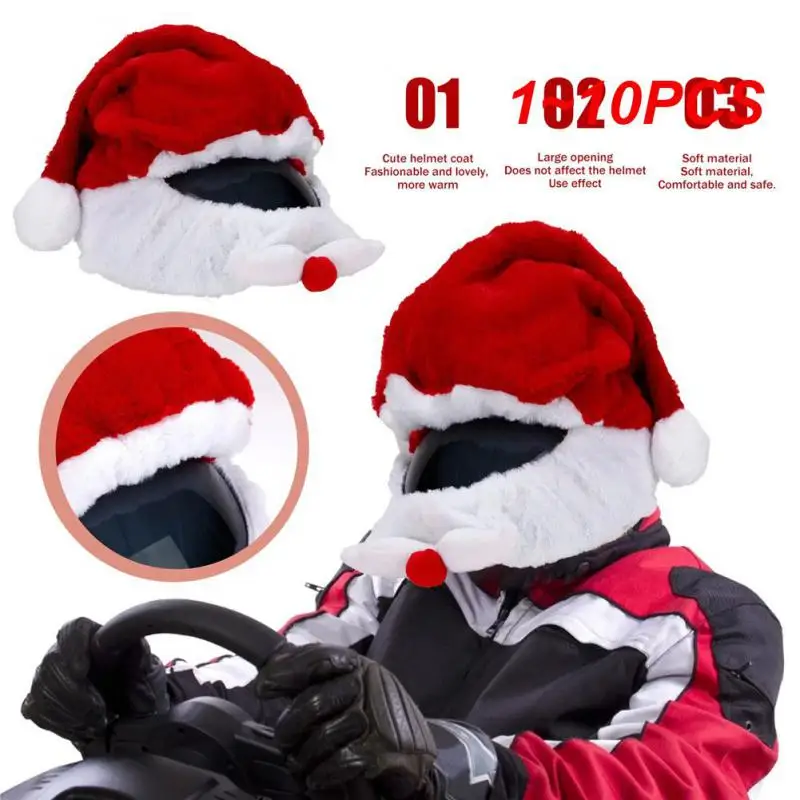 

1~10PCS Motorcycle Helmet Hat Christmas Cover Motorbike Funny Heeds Crazy Case Crash For Outdoor Under Full Helmets