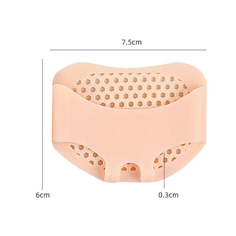1Pair Silicone Honeycomb Insole Anti-Slip Forefoot Shoe Cushions Orthotic Protector Half-Size Pad Feet Care Soft Gel Pain Relief silicone shoe insoles