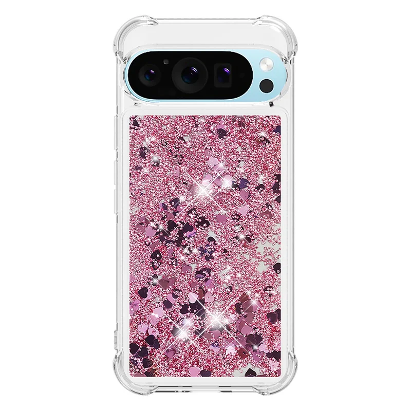 Love Heart Quicksand Liquid Glitter Phone Case - Soft Dynamic Back Cover
