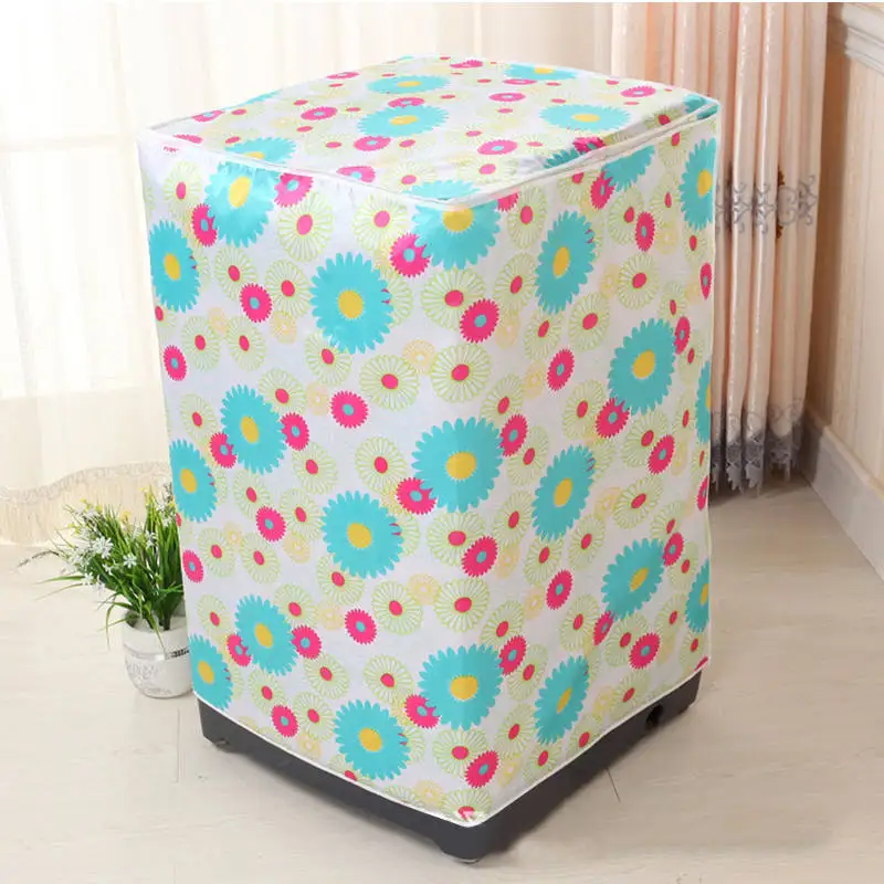 Free Shipping Washing Machine Cover Dust Proof Cartoon Printed Durable Waterproof Covers for Drum Machine Storage Supplies images - 6