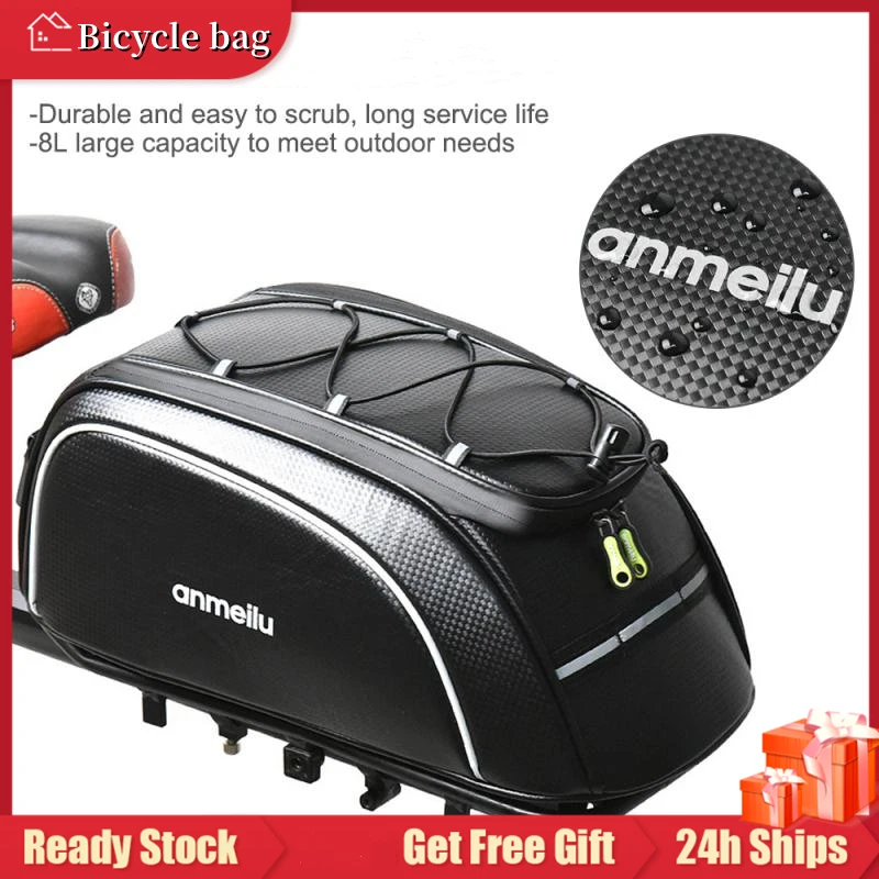 ANMEILUBicycleRearSeatBagLargeCapacityBikePannierBag
