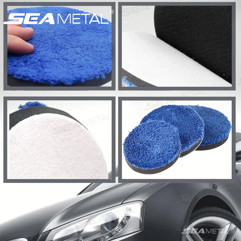 Microfiber Polishing Pad Wax er Pads for Car Body Polish Micro Fiber Polishing Kits Car Accessorie SEAMETAL 1/2pcs 4/5/6inch