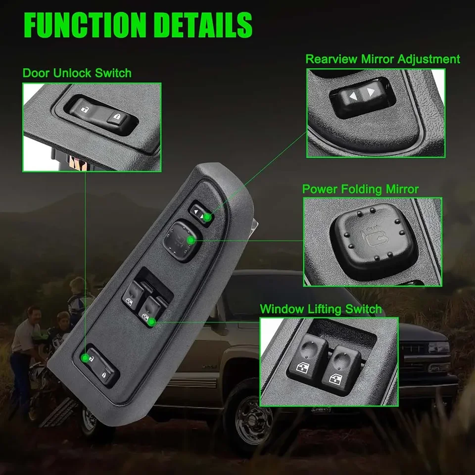 15883322 Power Window Switch For Chevrolet Silverado 1500 2500 3500 GMC Sierra