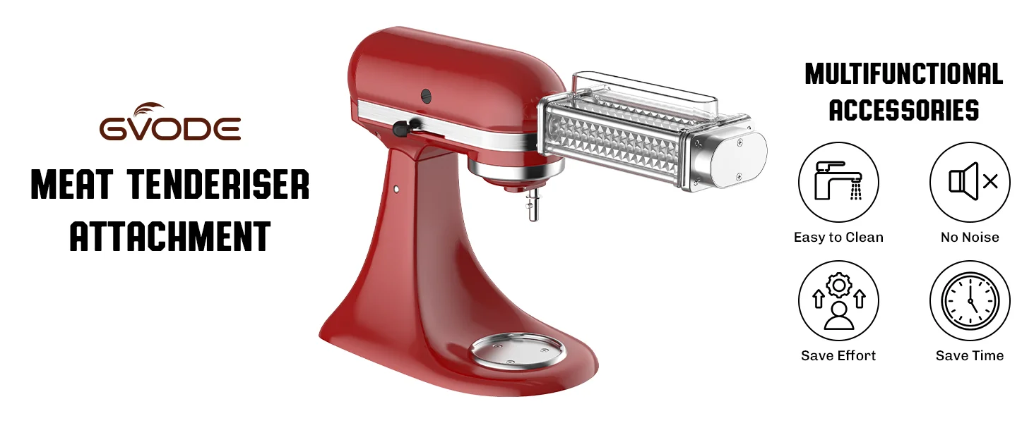Meat Tenderizer Attachment for Kitchenaid Stand Mixer Stainless Steel Gear Meat Tenderizer Machine Efficient Kitchen Tool
