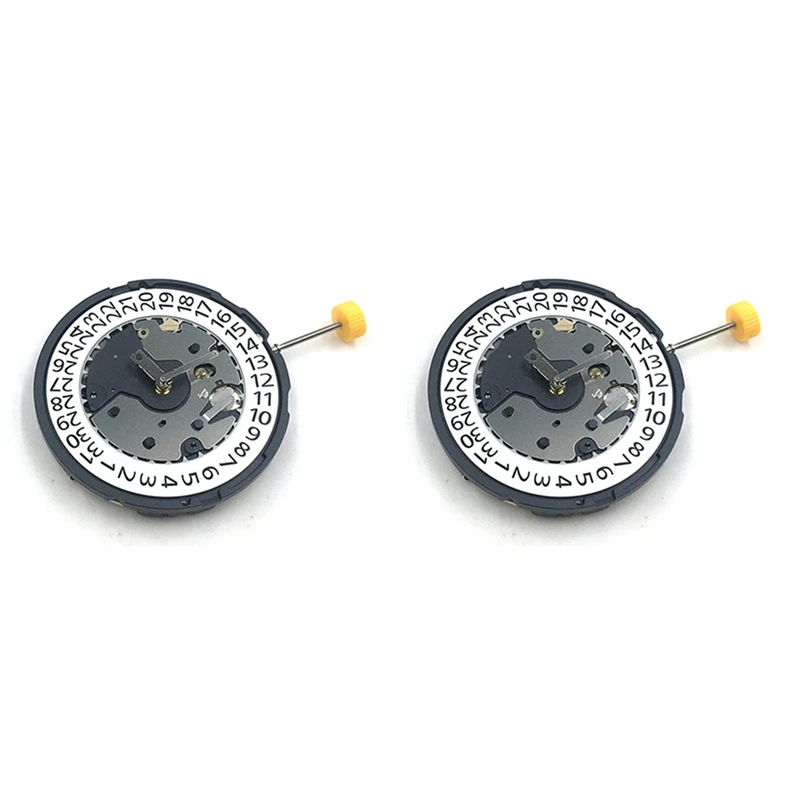 

2X 6 Hands Single Calendar Date At 4 O'clock Quartz Replacement Movement For RONDA Z60 Watch Spare Parts With Battery