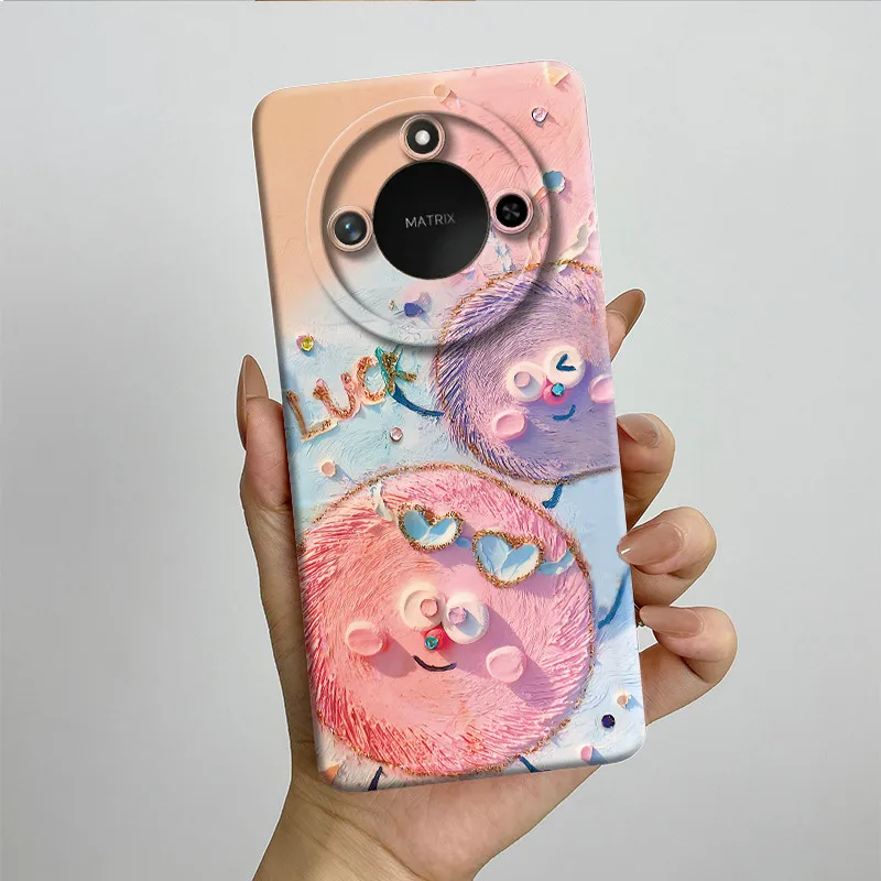 Sweet Painted Silicone Phone Case - Fashion Cartoon Design, Protective & Stylish