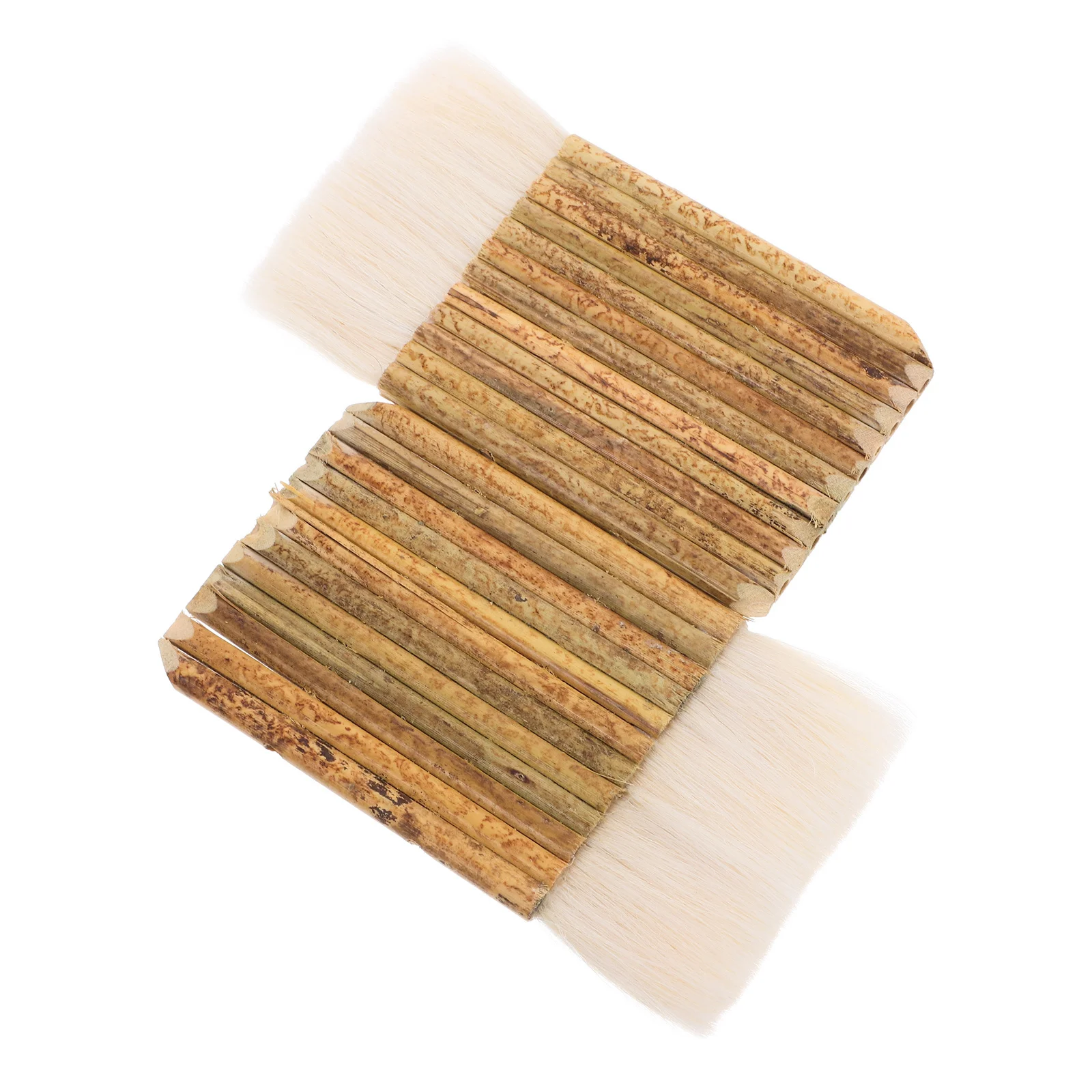 2개입 대나무 손잡이 헤이크 브러쉬 부드러운 브리슬 캘리그래피 스케치 도예 수채화 유화 아크릴 페인트 글루 브러쉬