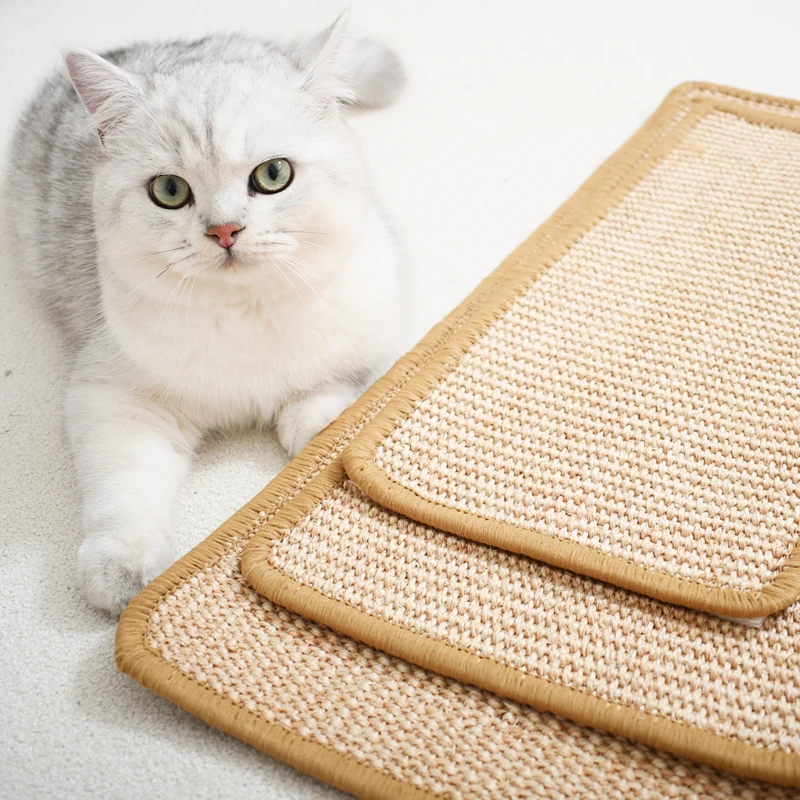 Cat Scratch Guards Mat Hook and Loop Fastener Cat Scraper for Cats Tree Scratcher Sisal Sofa Mats Furniture Protector