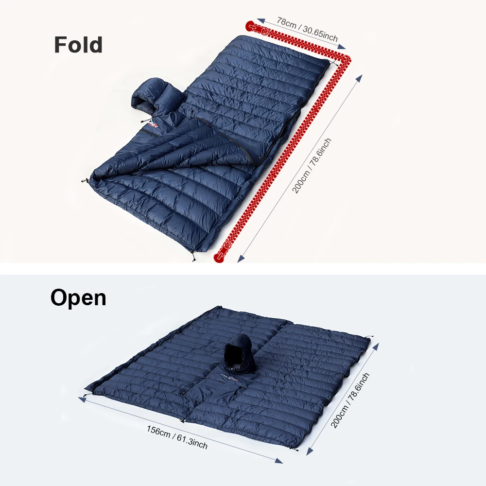 Outdoors Winter Sleeping Bag Blanket Winter Sleeping Bag Camping Blanket Camping Poncho Synthetic PC600 Hiking Warm