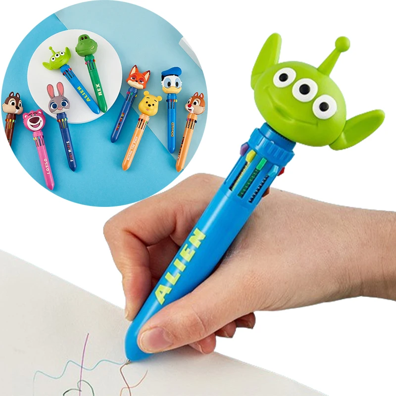 Disney Donald Duck Penna A Sfera Cartoon Scuola Elementare Studente Penna Tipo Press Colore Penne Gel Multifunzione Penne A Sfera
