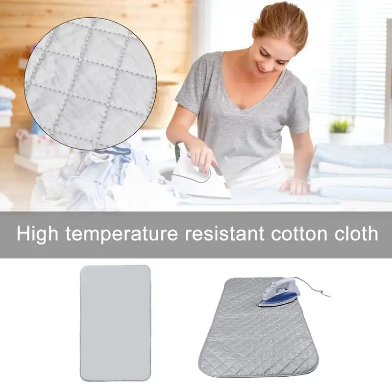 Magnetic Ironing Pad Mat Laundry, Cotton Ironing Blanket Board