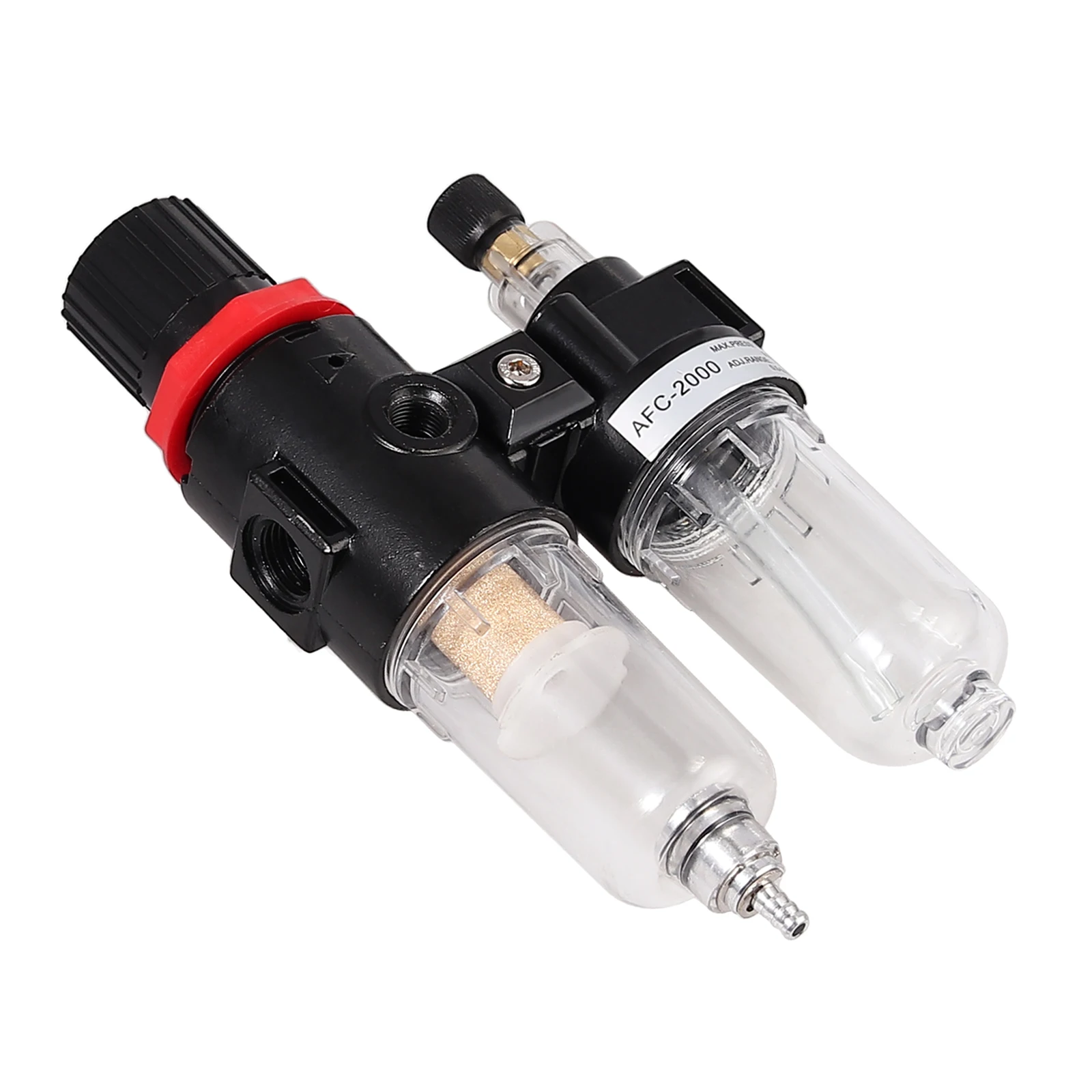 air compressor oil water separator filter regulator trap Plastic Copper Core Air Compressor Pressure Reducing Valve AFC2000 1/4"