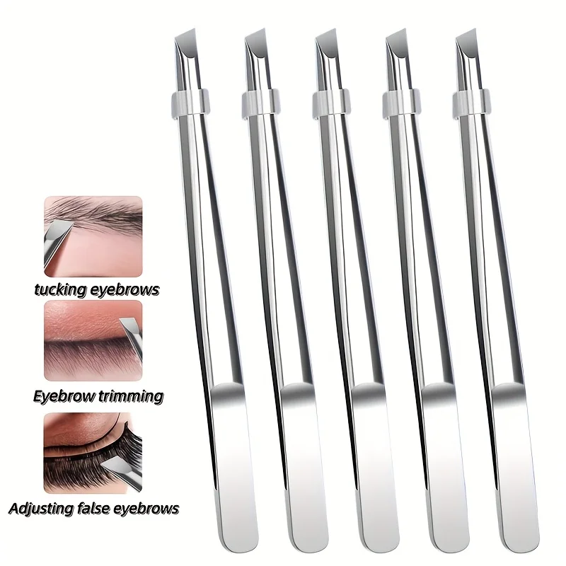 Professional Stainless Steel Tweezers for Eyebrows & Facial Hair Hypoallergenic Precision Tip Sensitive Beige Eyebrow Beard Clip S4648ff772bbb4b14b5f0d5bec55721579